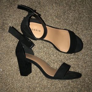 Torrid Faux Suede Ankle Strap Tapered Heel (WW)